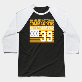Washington Commanders Reaves 39 American Flag Football Baseball T-Shirt